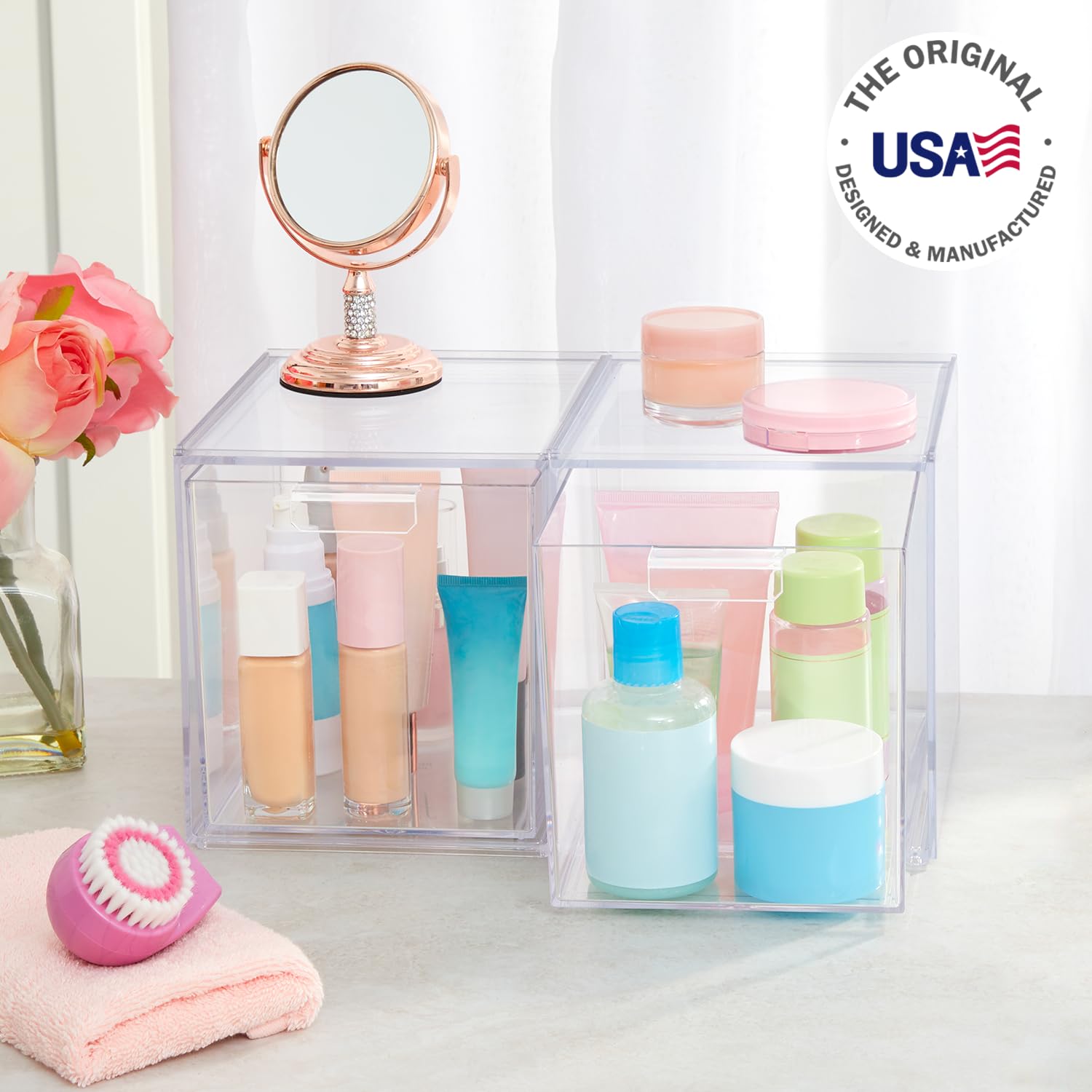 STORi Audrey close-up of clear BPA-free plastic showing durable, stain-resistant finish