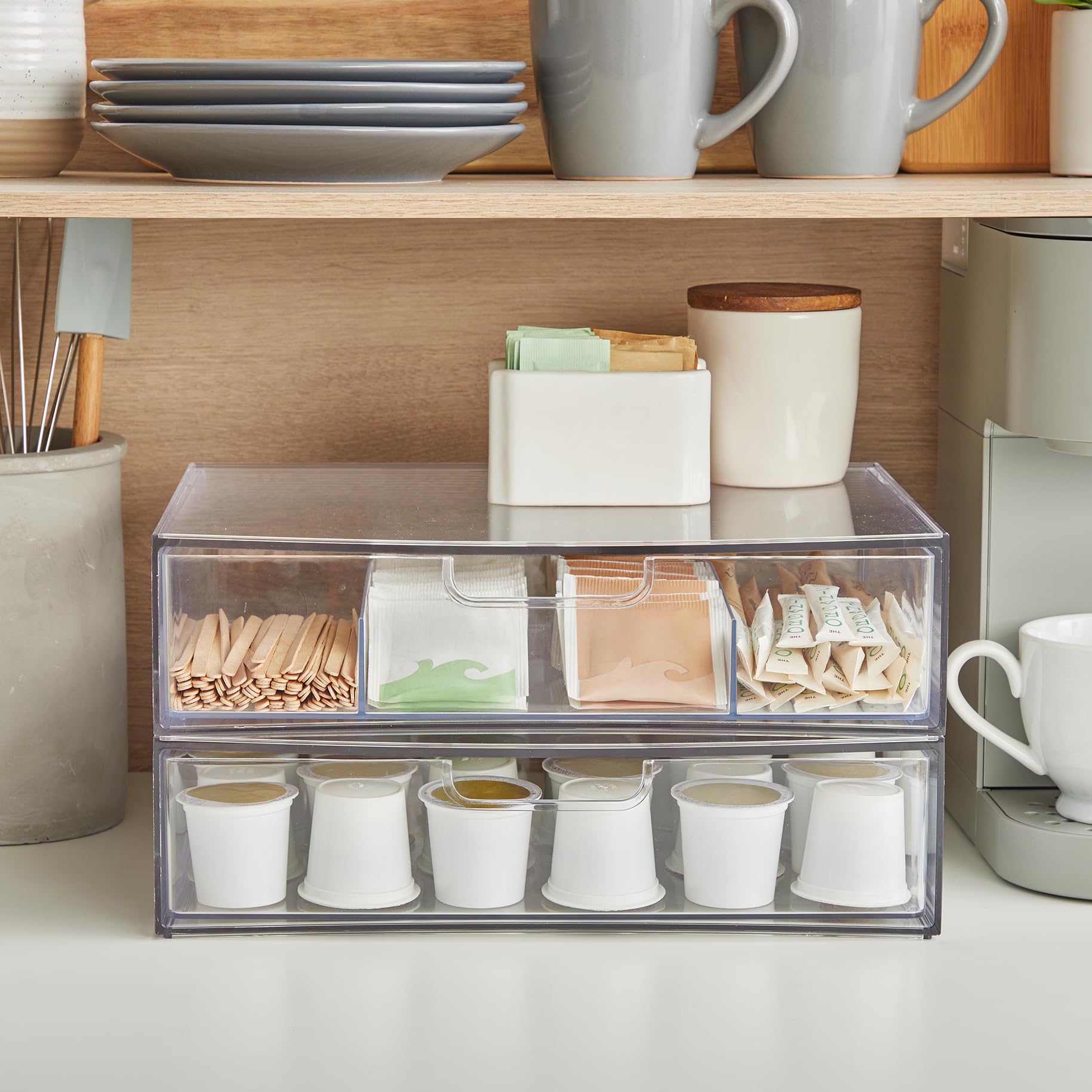 STORi clear acrylic edge detail highlighting durable BPA-free material