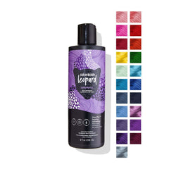 Strawberry Leopard front packaging showing 8 fl oz bottle and label benefits