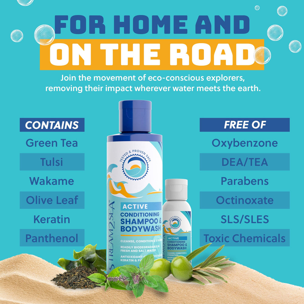 STREAM 2 SEA used in shower after swim to remove chlorine and salt residues