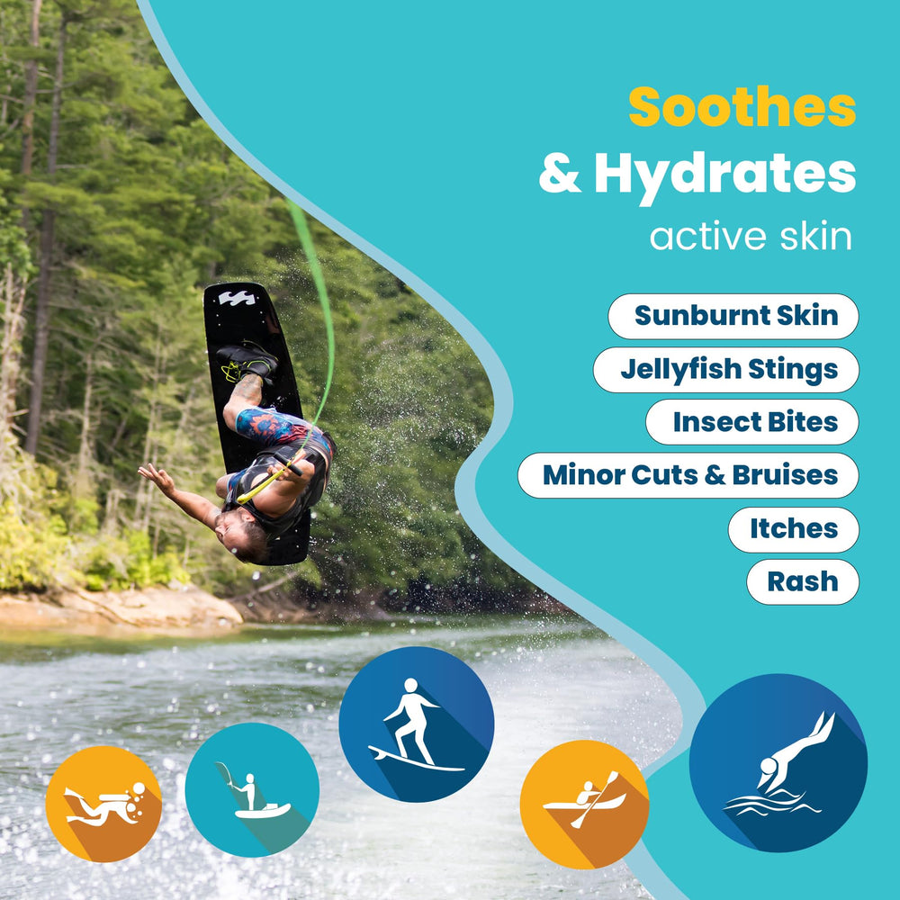 STREAM 2 SEA application on forearm demonstrating quick soothing and non-sticky finish