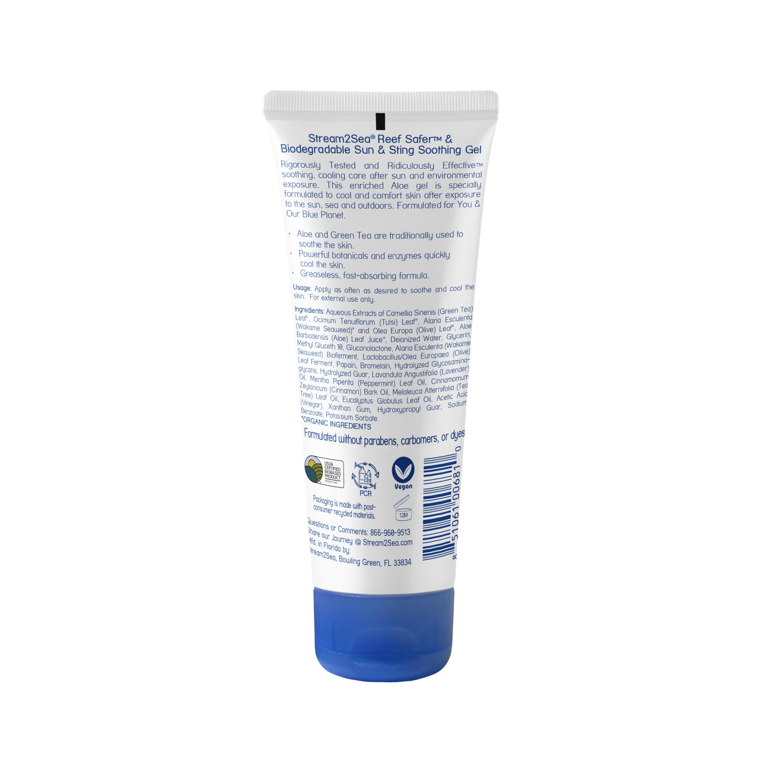STREAM 2 SEA open cap with gel texture highlighting fast-absorbing, non-greasy feel
