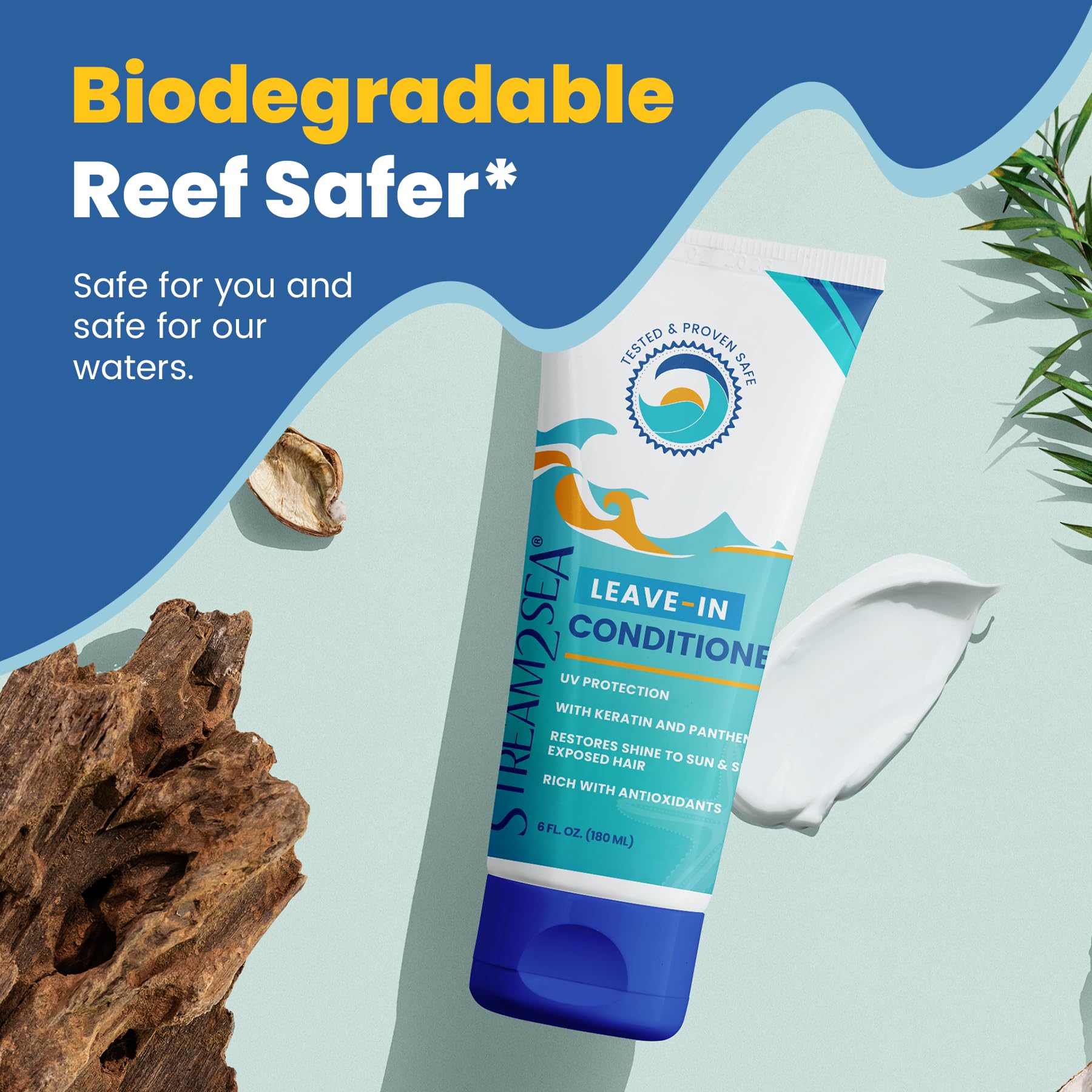 Stream2Sea tube material made from sugarcane resin demonstrating eco-conscious packaging