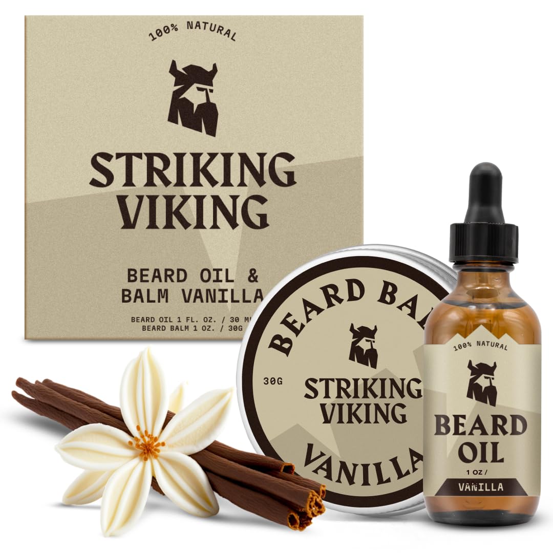 Striking Viking lifestyle outdoor beard portrait showing long-lasting control and softness