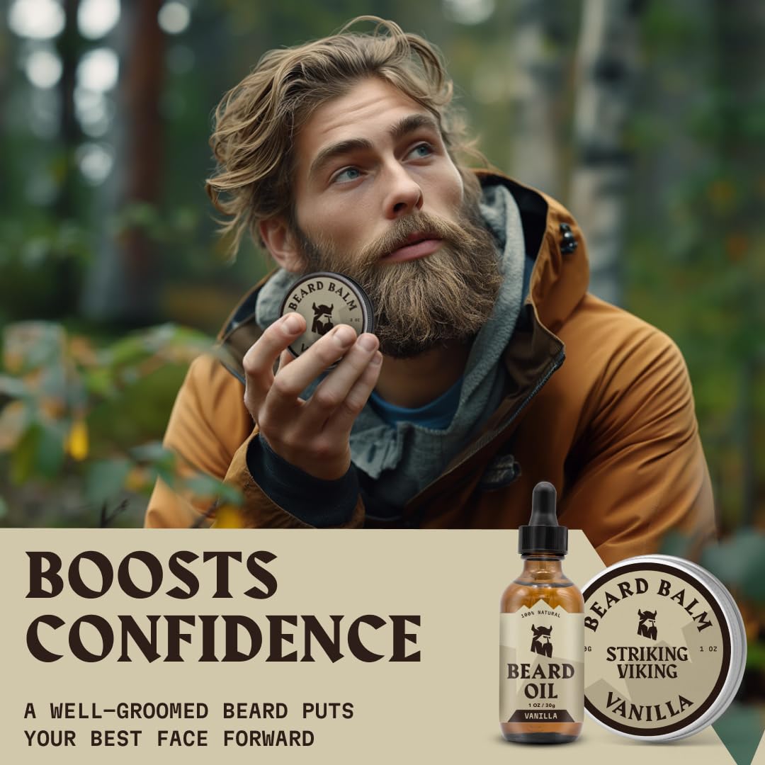 Striking Viking travel kit in backpack showing portability and grooming-on-the-go benefit