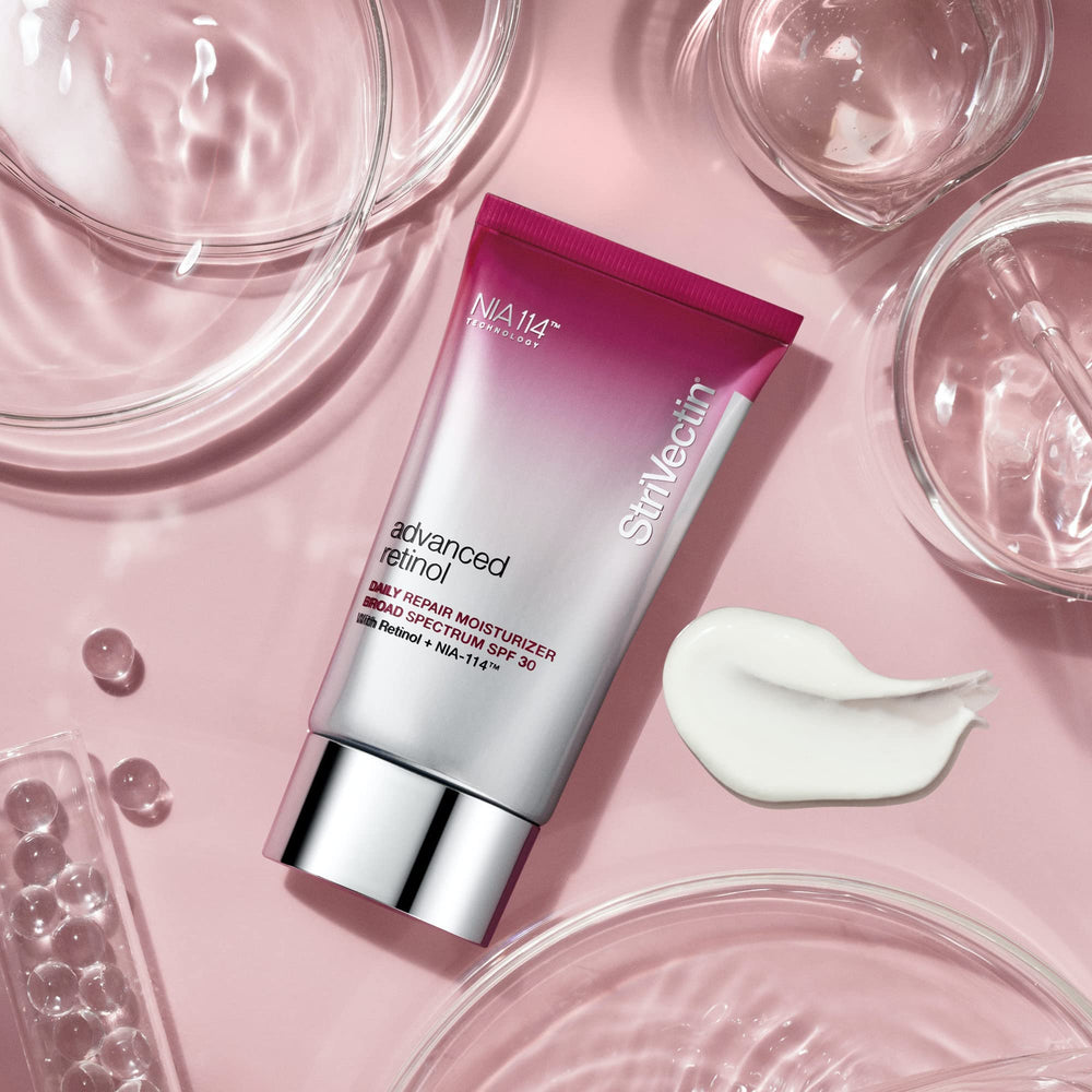 StriVectin before and after texture improvement showing smoother skin
