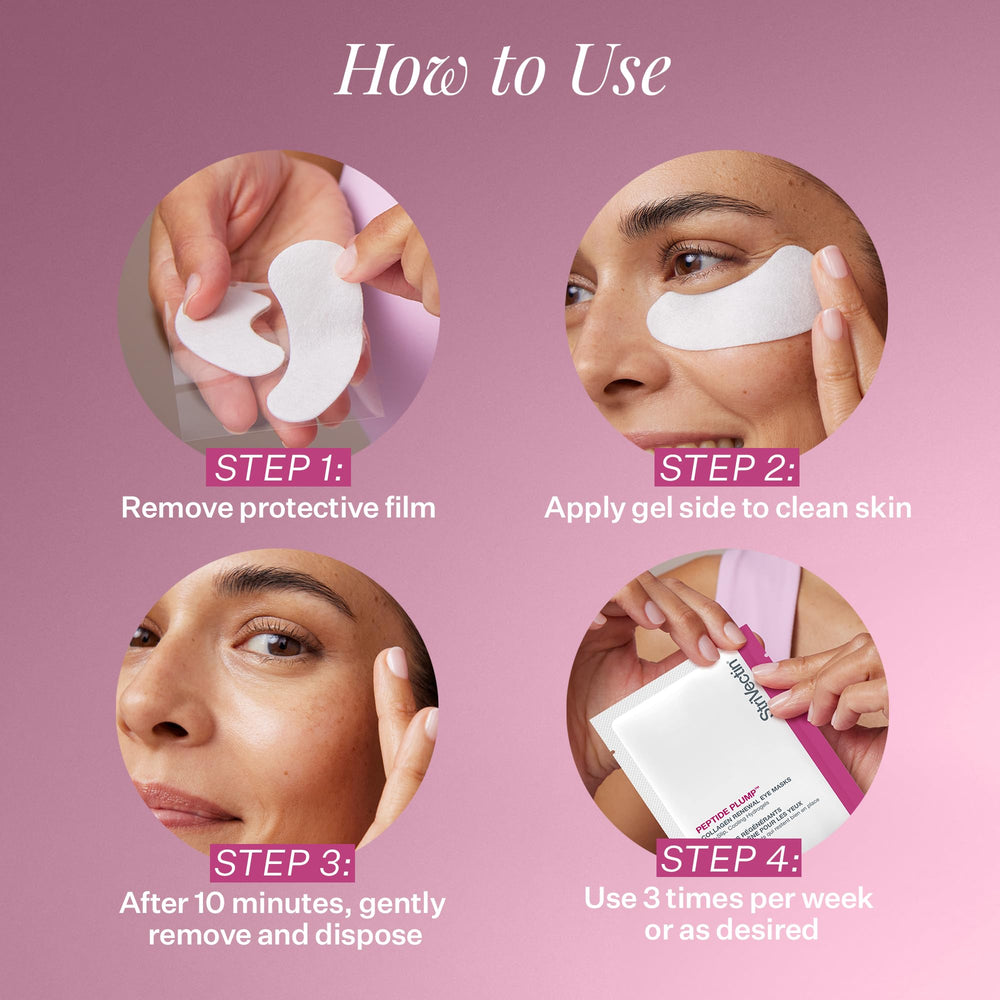 StriVectin single pair unwrapped on surface for easy application