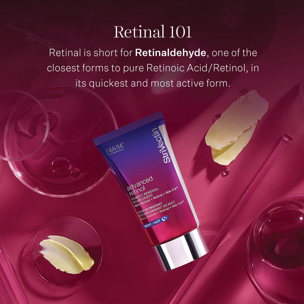 StriVectin cream texture close-up showing rich consistency benefit: deep-night hydration