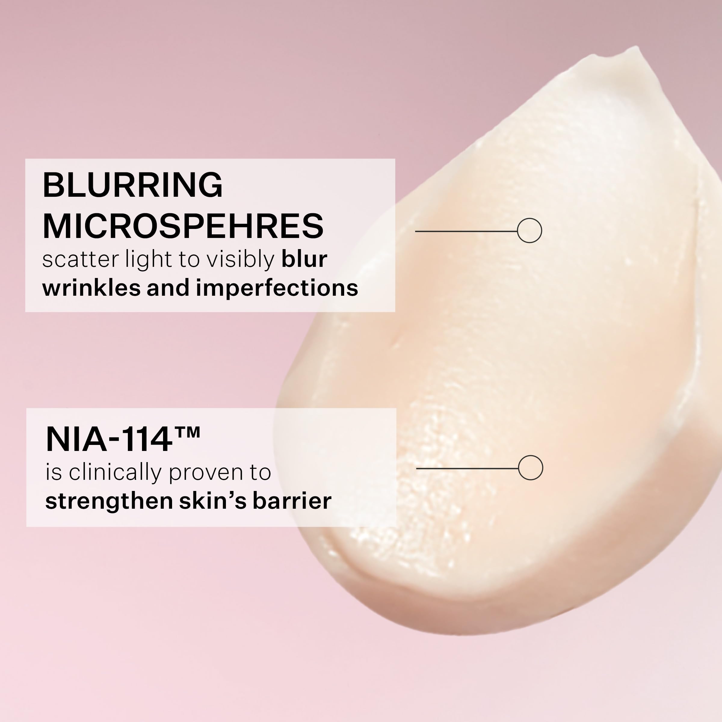 StriVectin primer being applied on back of hand demonstrating blendability and lightweight feel