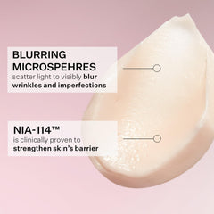 StriVectin primer being applied on back of hand demonstrating blendability and lightweight feel