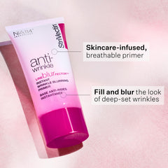 StriVectin primer texture close-up highlighting smooth silicone finish for instant blurring benefit