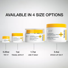 StriVectin next to travel items showing compact 0.25 oz convenience benefit