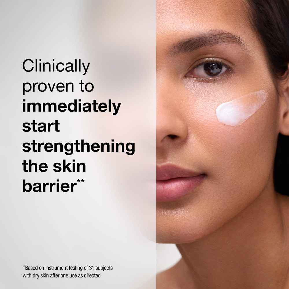 Bathroom vanity with StriVectin as part of nighttime routine promoting barrier repair