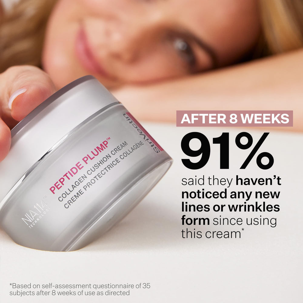 StriVectin jar on bathroom counter showcasing daily skincare routine benefit