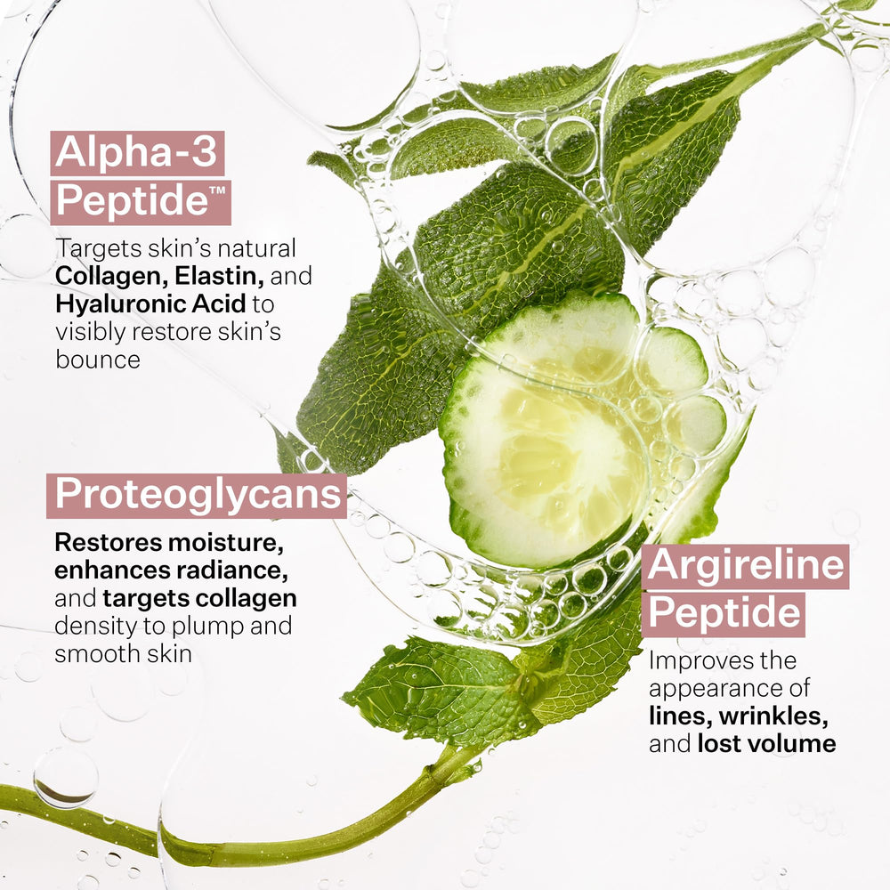 StriVectin visual of peptides and ingredients illustrating collagen support