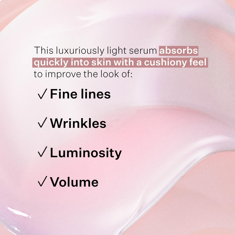 StriVectin droplet on skin showing quick absorption and smooth finish