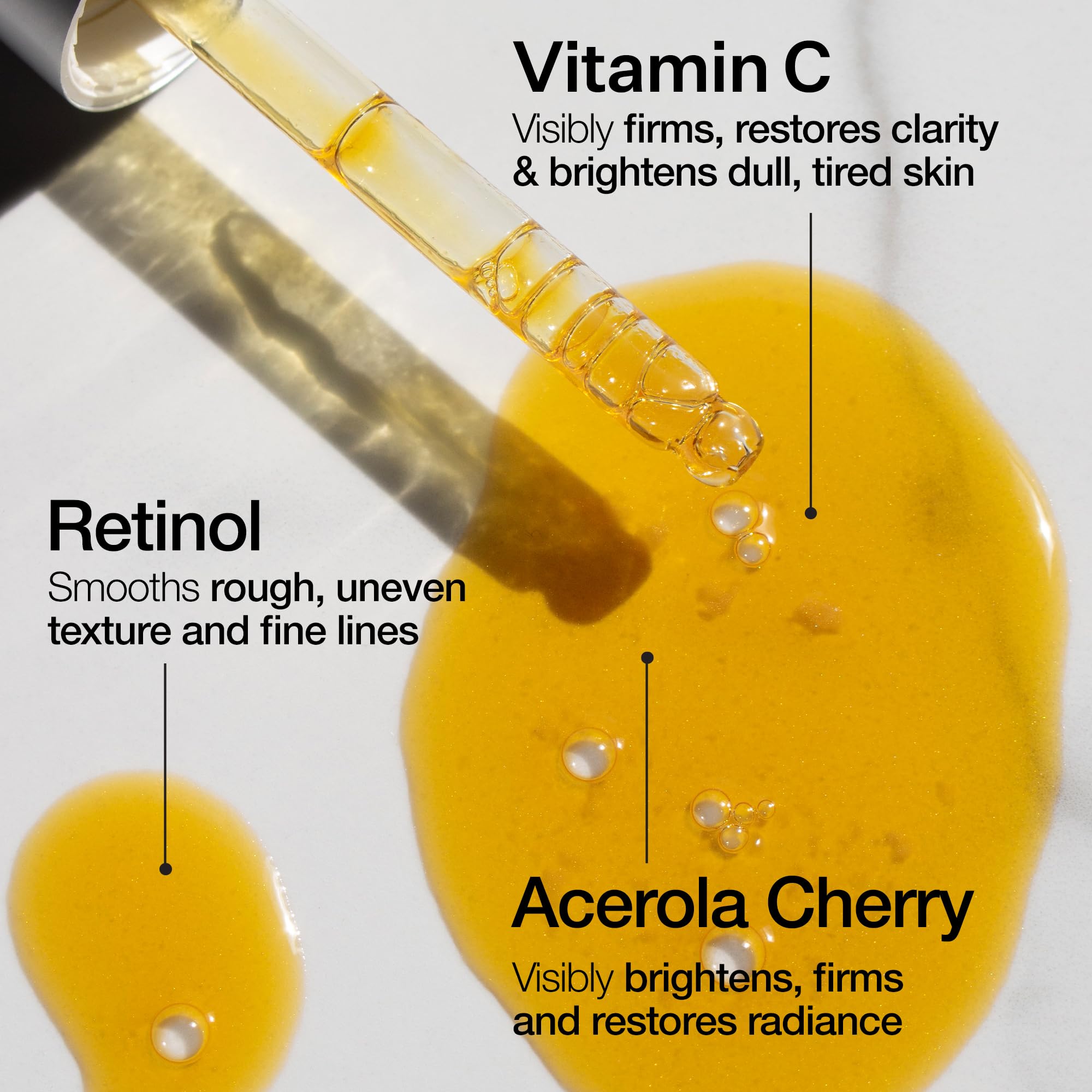 StriVectin serum texture close-up showing lightweight, fast-absorbing finish