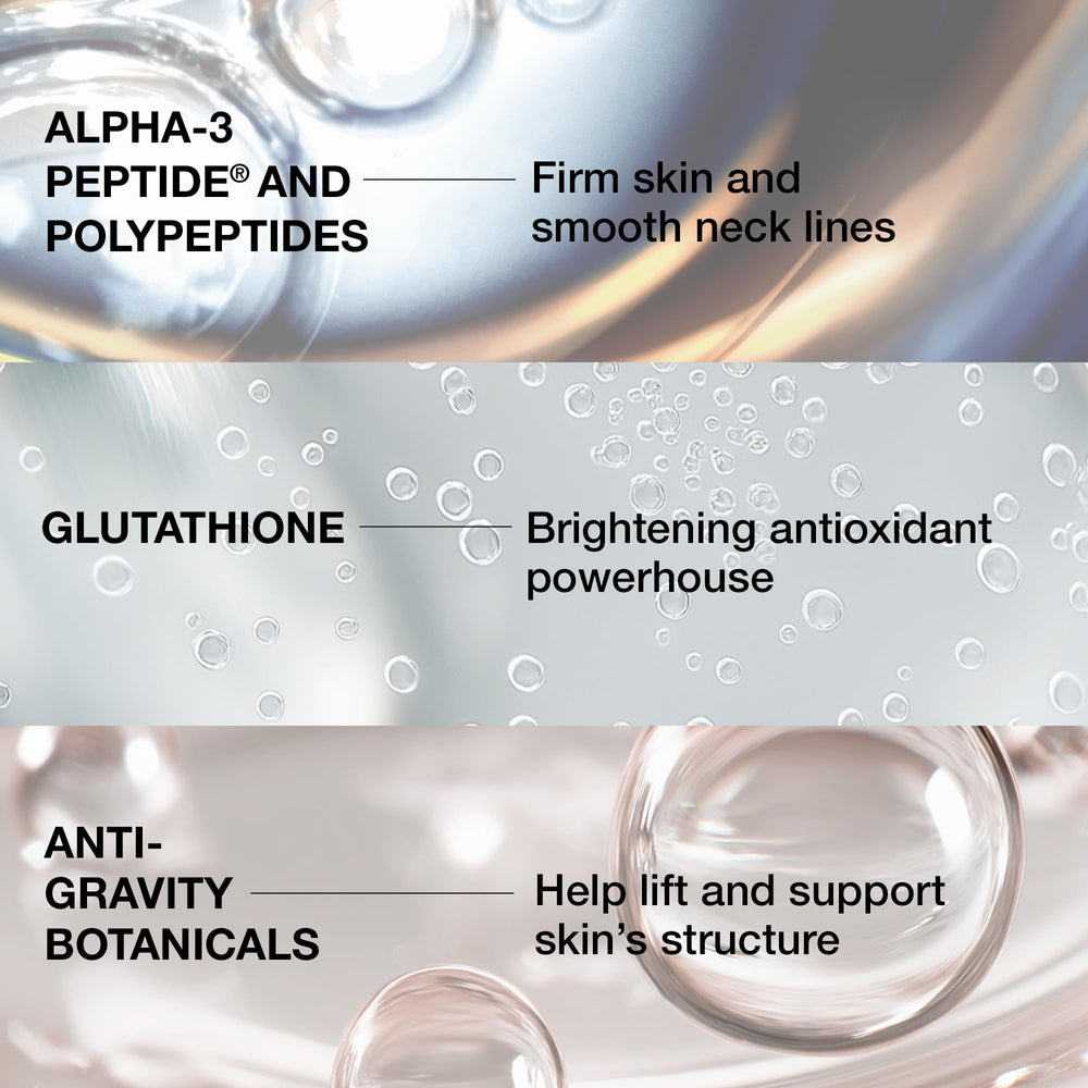 StriVectin lotion texture on hand highlighting lightweight, non-greasy finish
