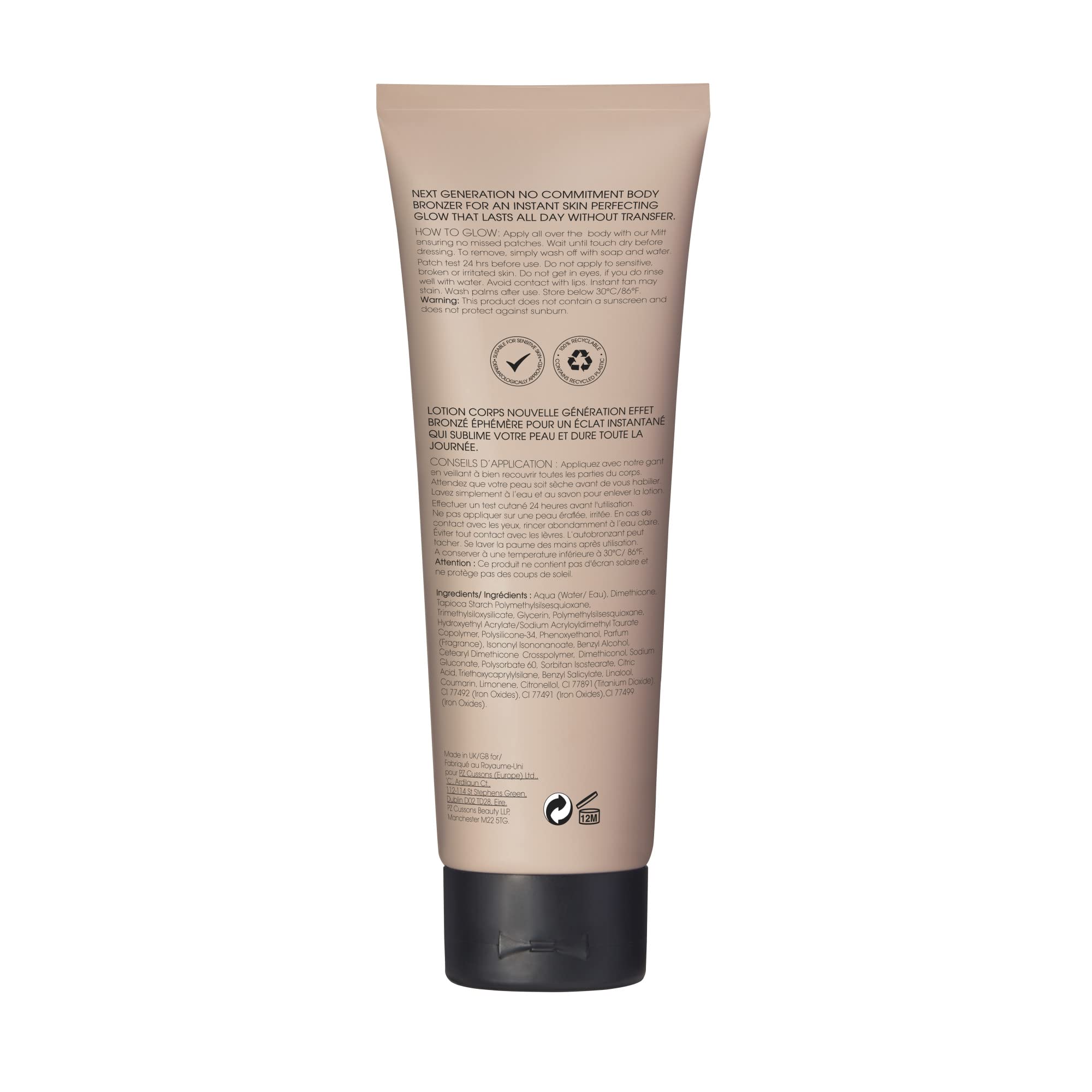 St.Tropez product applied to skin close-up for smooth, even glow