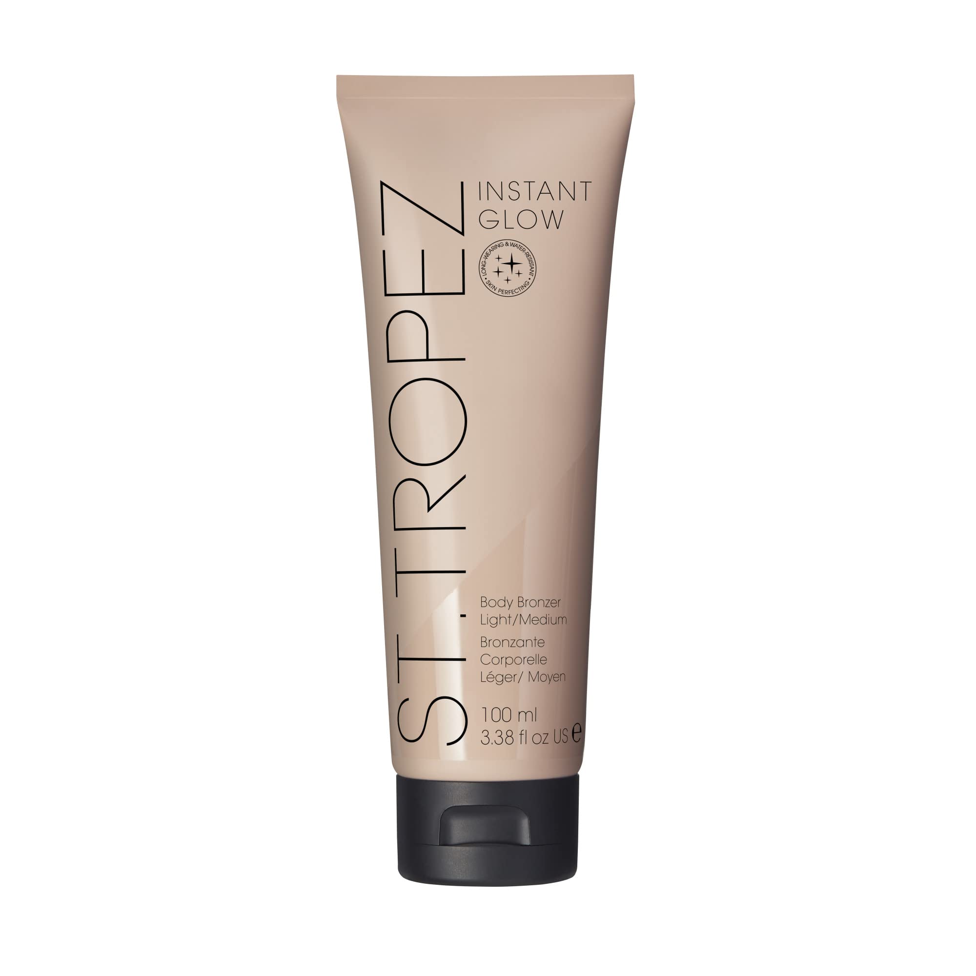 St.Tropez front packaging showing bottle and immediate bronzed finish