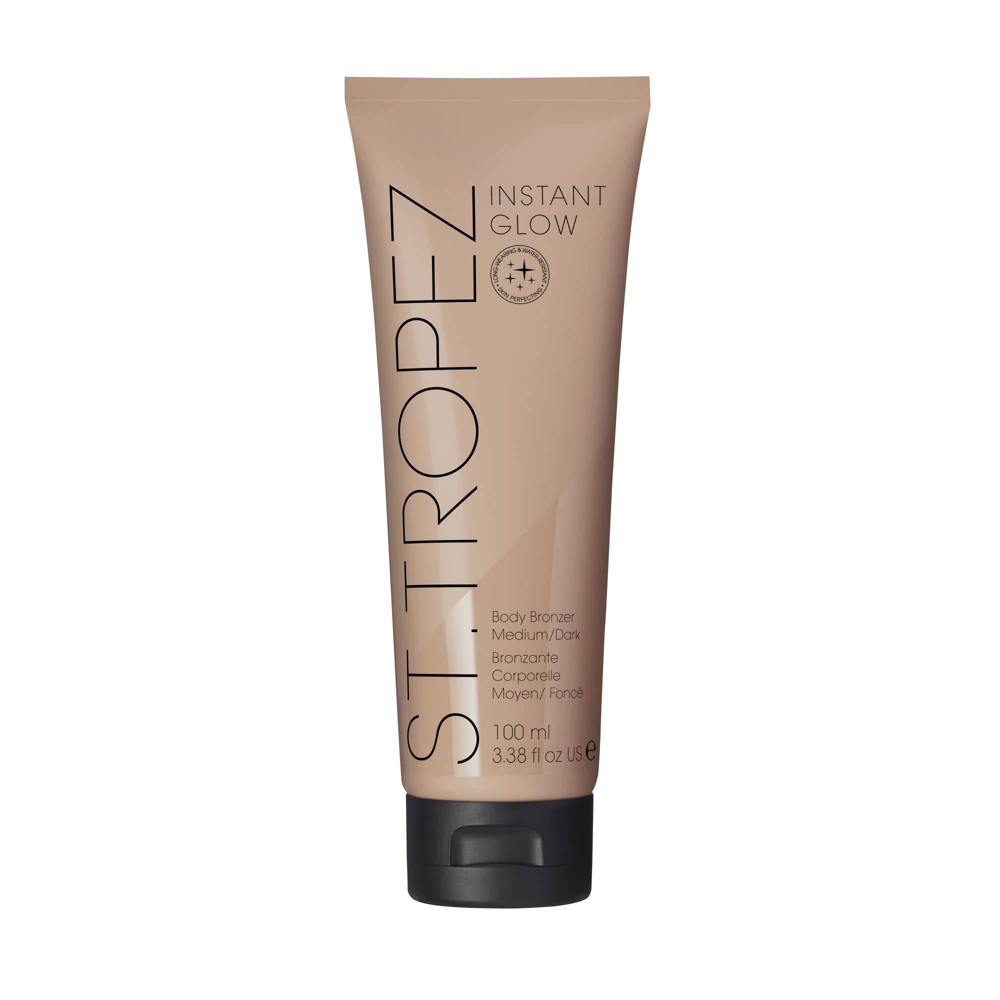 St.Tropez front packaging showing bottle and label for quick glow benefits