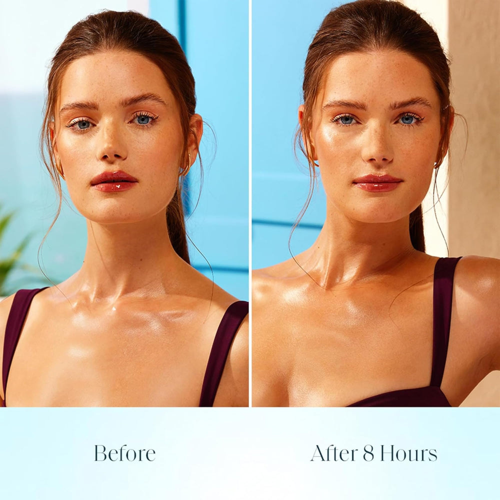 Close-up of St.Tropez label and ingredients highlighting clean, natural actives benefit