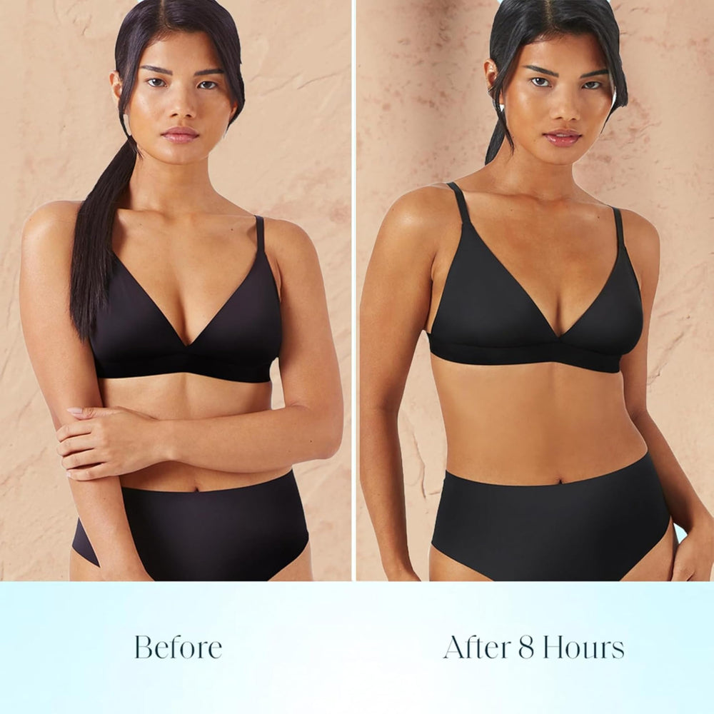 St.Tropez product label showing natural actives, vegan and cruelty-free benefits