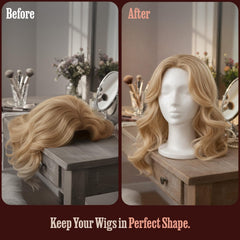 STUDIO LIMITED mannequin head mounted on wig stand demonstrating stable styling