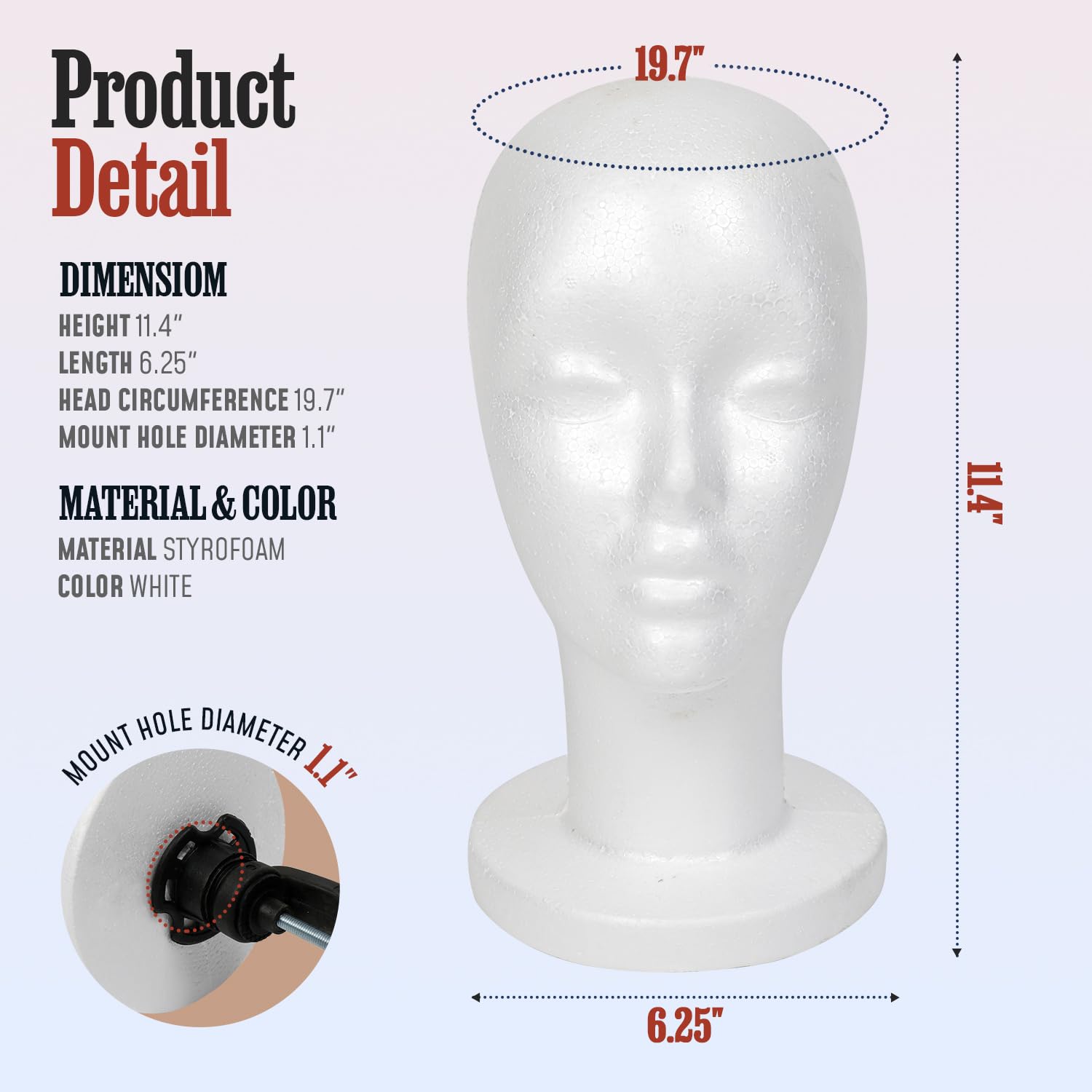 STUDIO LIMITED side profile of one head showing realistic proportions for styling
