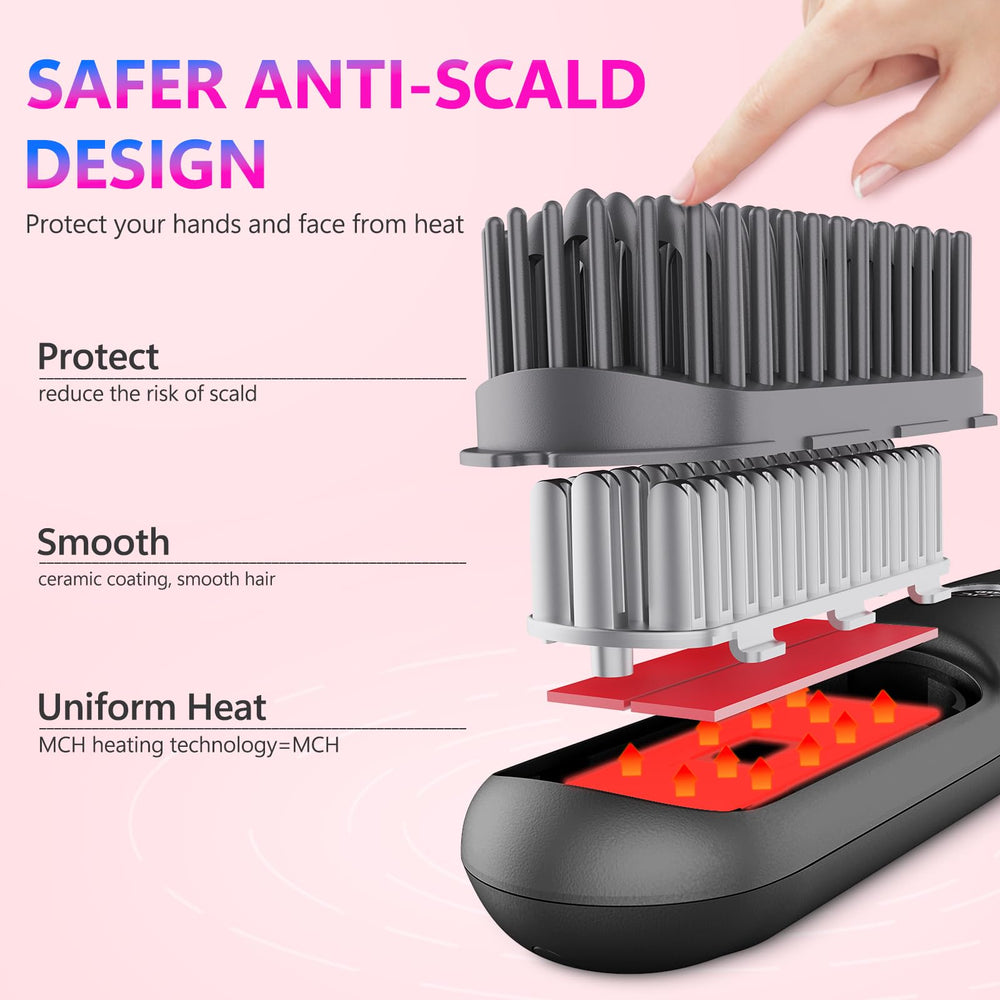 STUDLLY folding mirror with brush and clips for on-the-go touch-ups and makeup checks