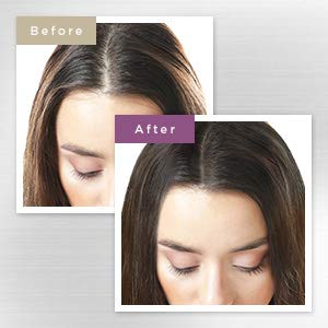 STYLE EDIT before and after root part showing quick gray coverage benefit