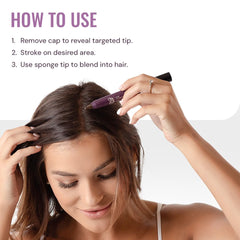 STYLE EDIT applying stick to hairline for natural gray coverage benefit