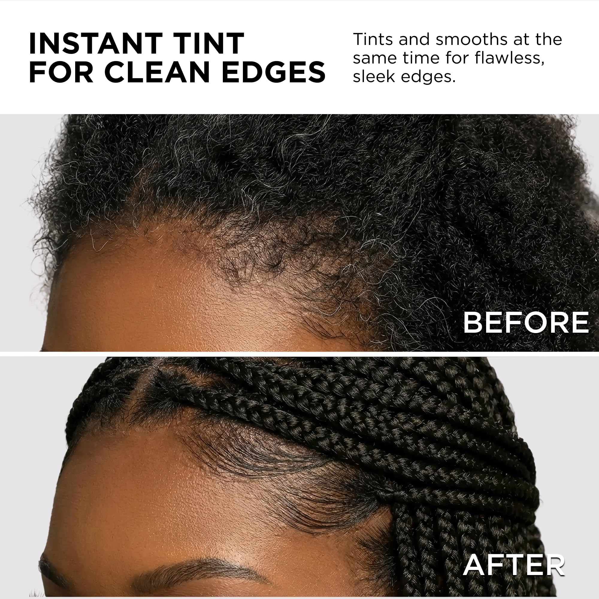 Style Factor styling edges with brush showing controlled hold and sleek finish benefit