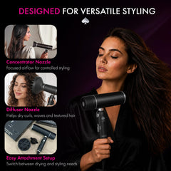 StyleCraft Ace concentrator nozzle attached for precise airflow and smoother styling
