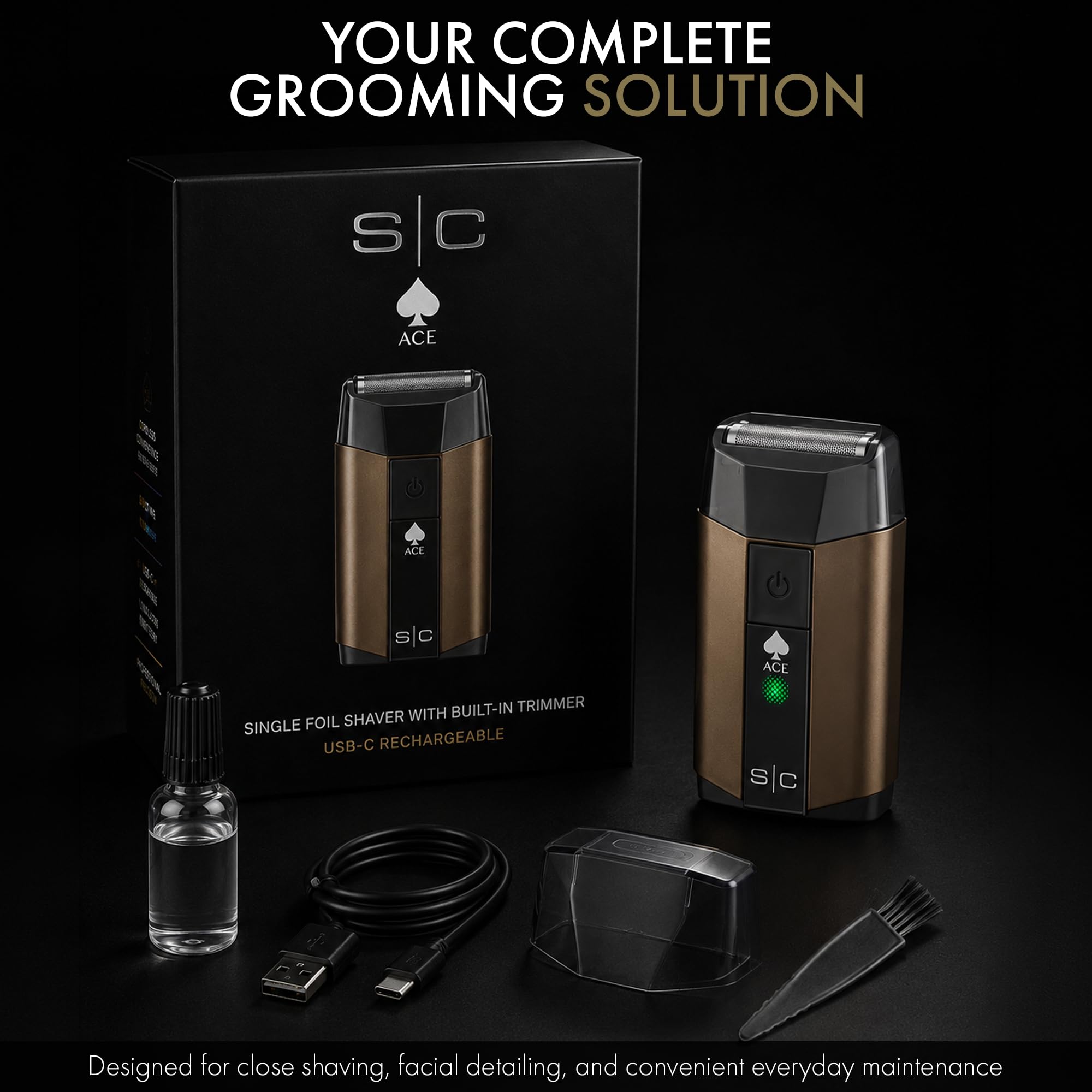 STYLECRAFT Ace held in hand for scale illustrating compact size and convenience