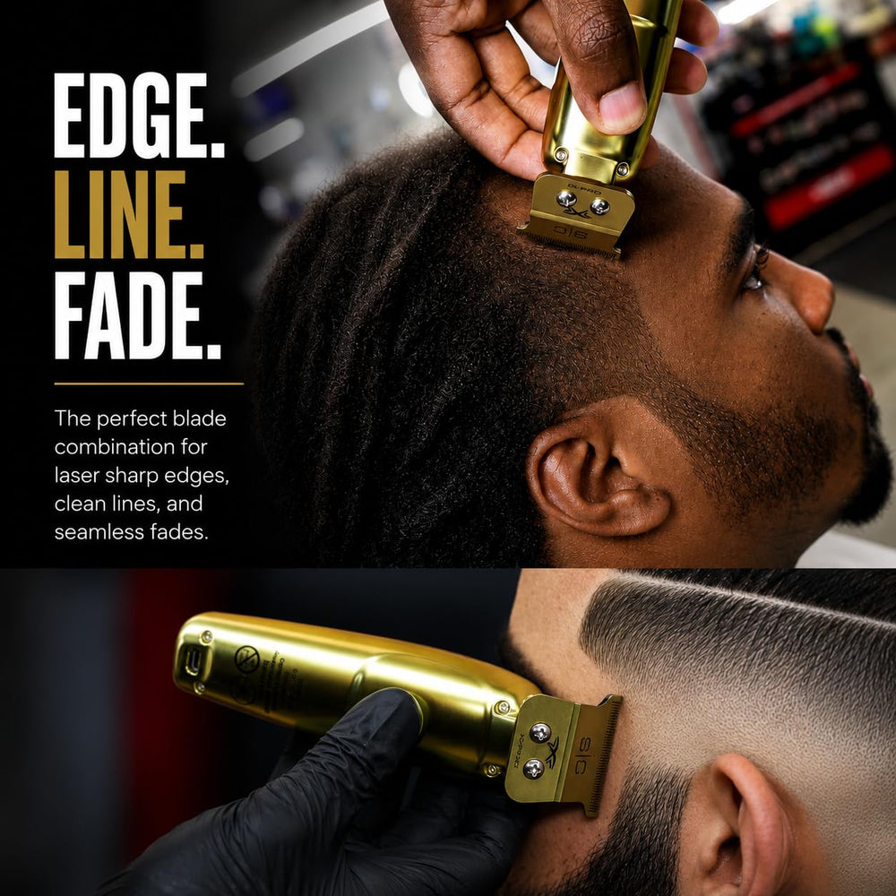 STYLECRAFT trimming hair in use demonstrating clean lines and fade capability