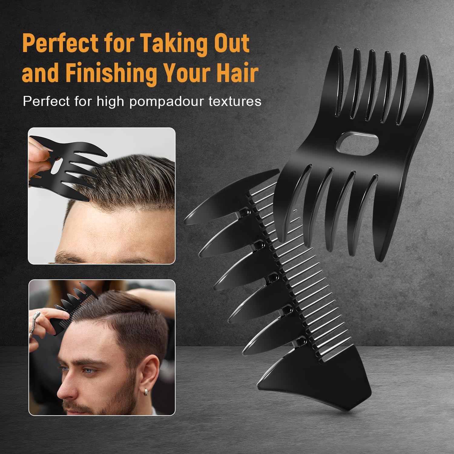 STYLEMATE double-sided fine comb showing precision teeth for clean partings