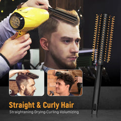 STYLEMATE roller brush close-up showing barrel and bristles for added root lift