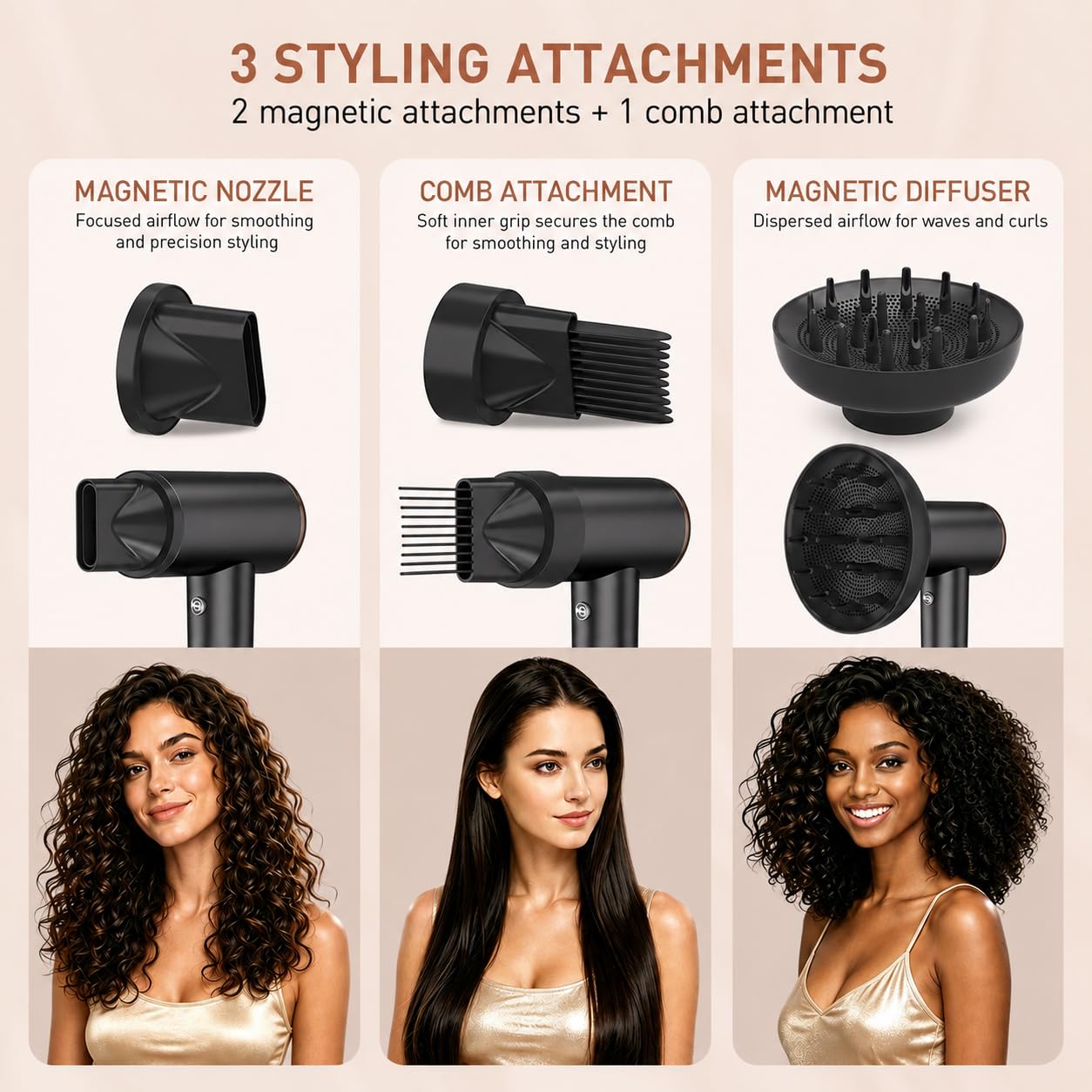 StyleVibe diffuser attached styling curly hair to enhance curl definition
