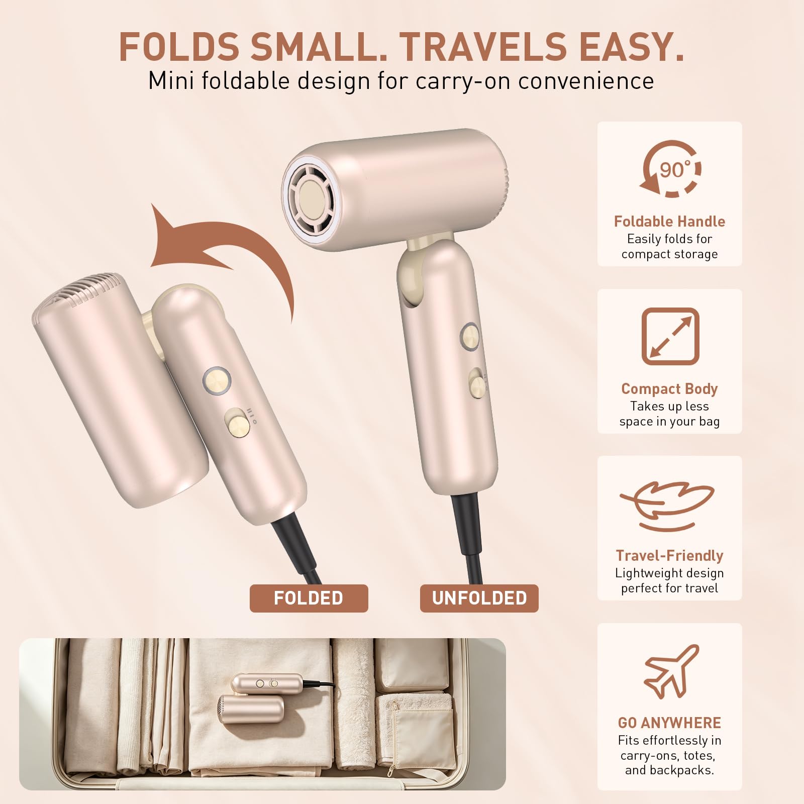 StyleVibe Mythsight folded compact size for easy packing and space saving