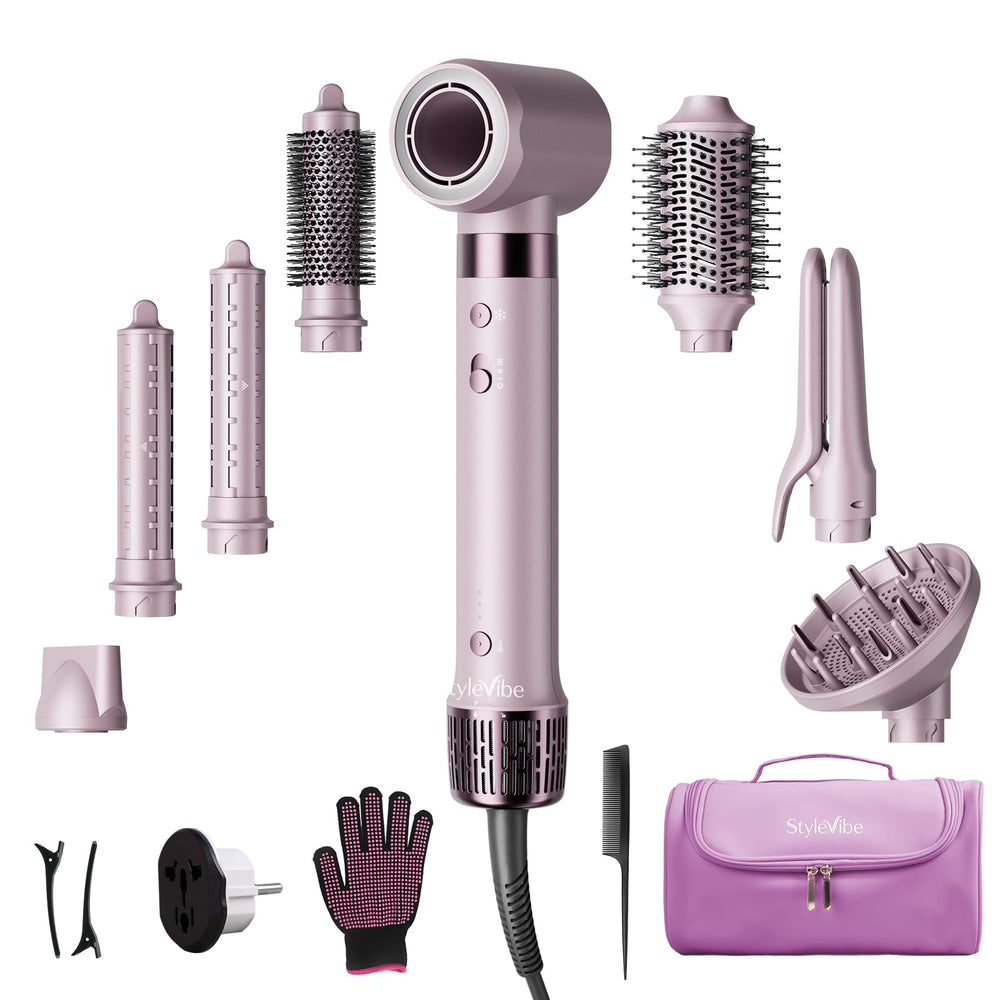 StyleVibe front view showing whole 8-in-1 styler and base for versatile styling