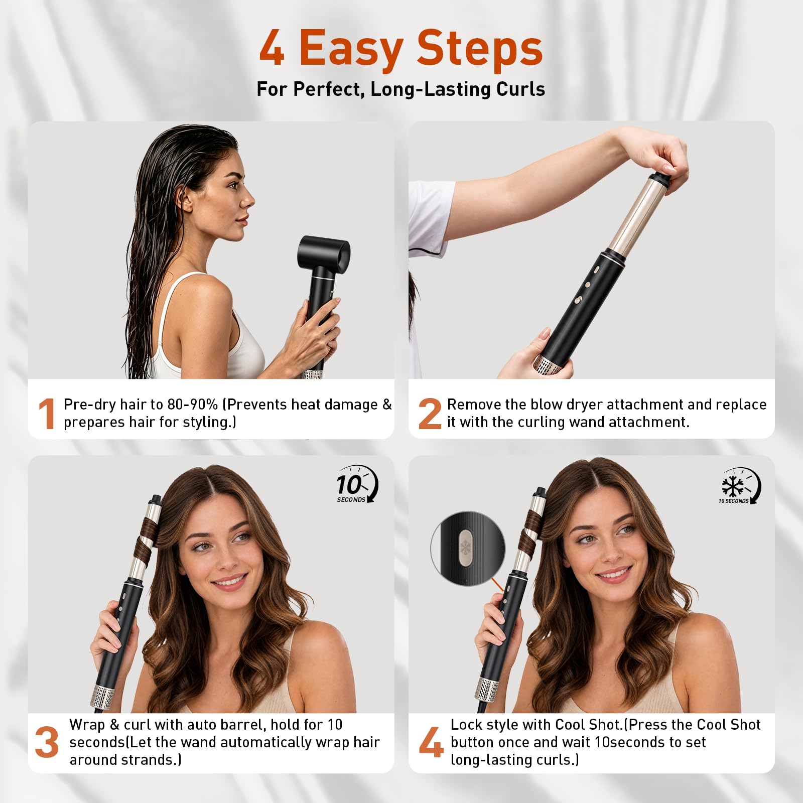 StyleVibe in-use curling demonstration producing defined curls fast