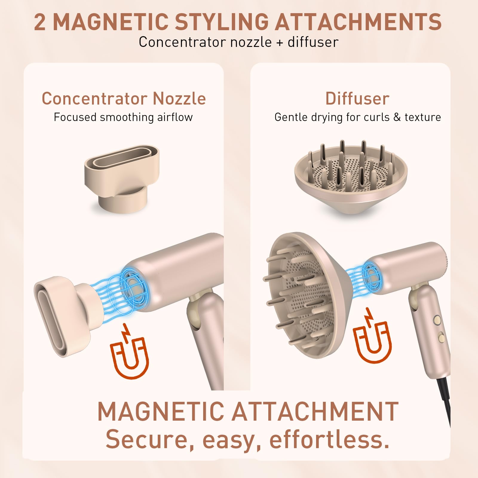 StyleVibe Mythsight magnetic attachments attached for quick styling versatility