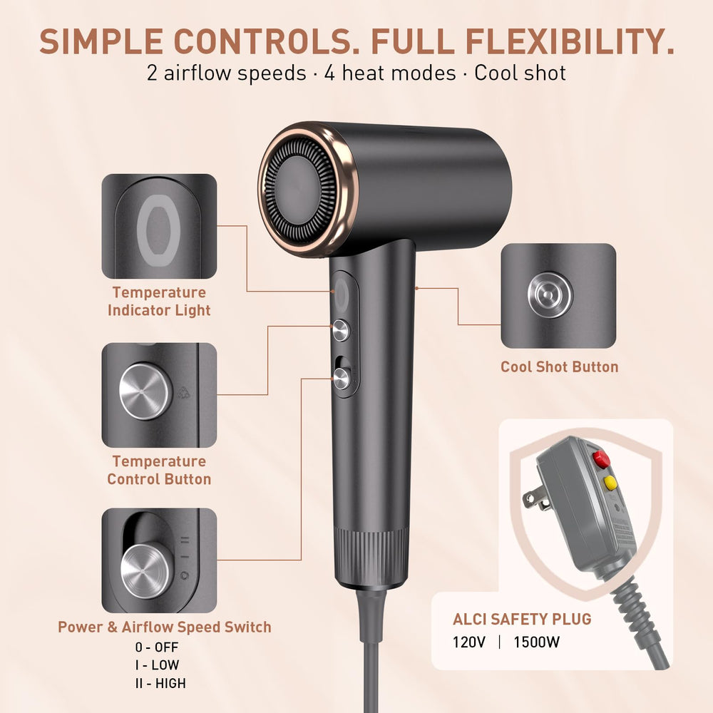 StyleVibe dryer in hand showing compact size and portability benefit