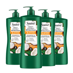 Suave bottle front pack showing brand and product for easy identification and selection