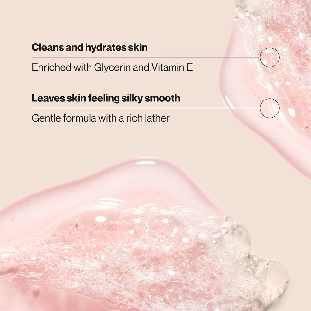 suave+ creamy lather on hand demonstrating moisturizing texture and softness