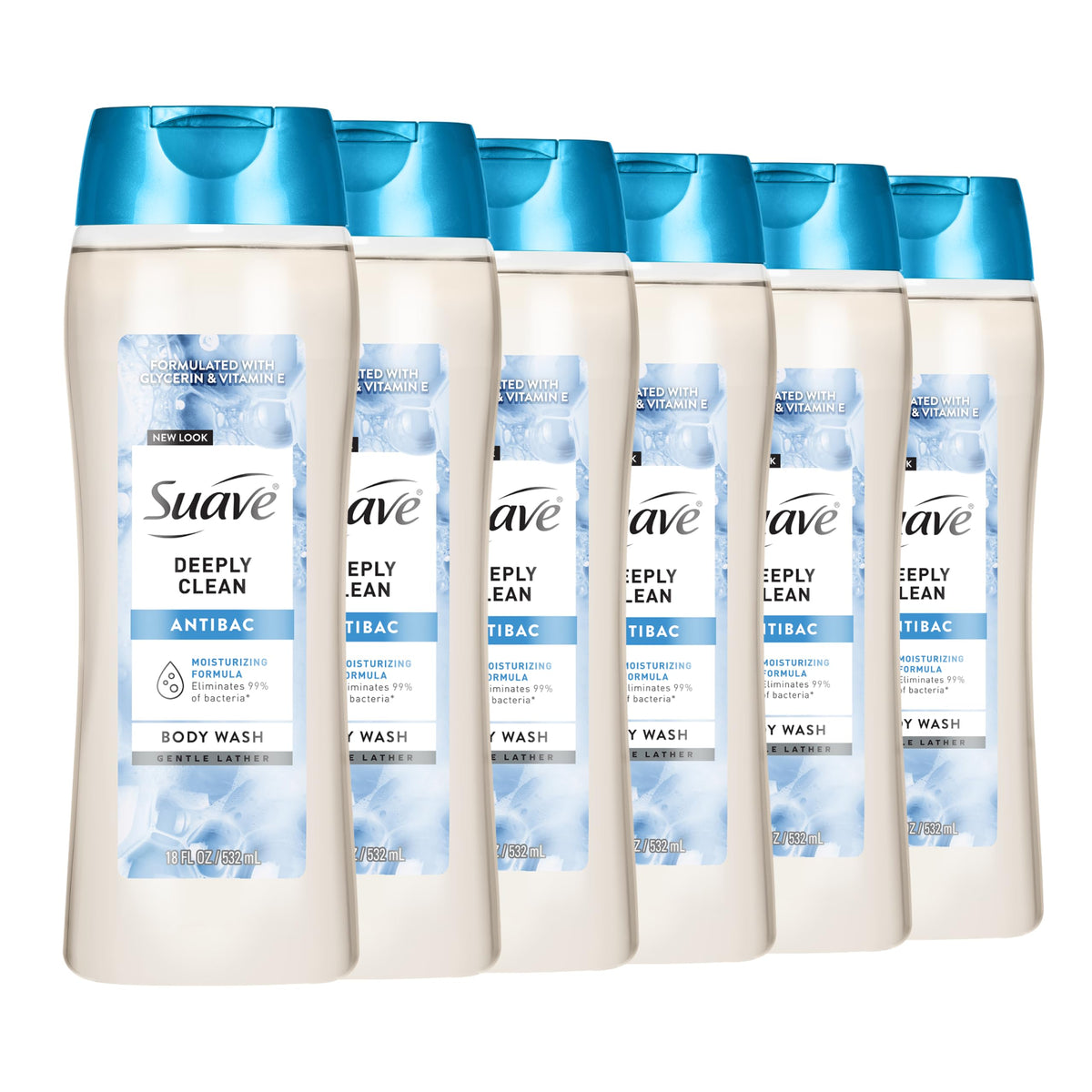 suave+ front label showing product name and benefits for clean skin