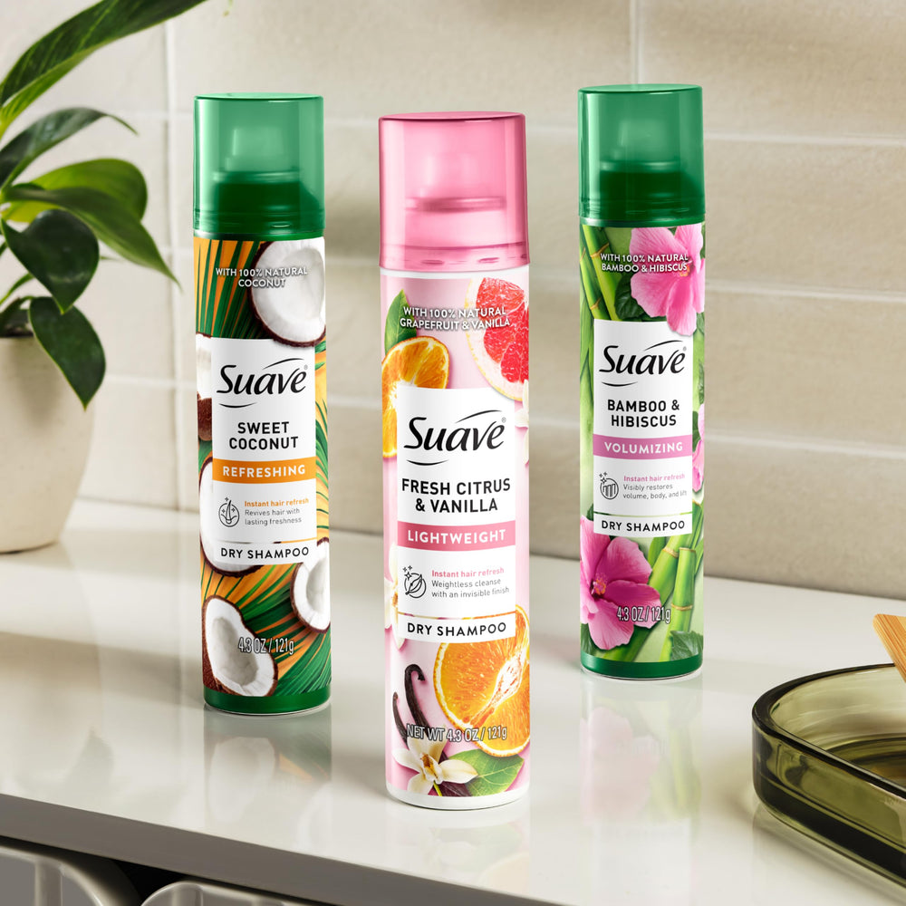 Suave grapefruit and vanilla ingredient visual highlighting natural fragrance