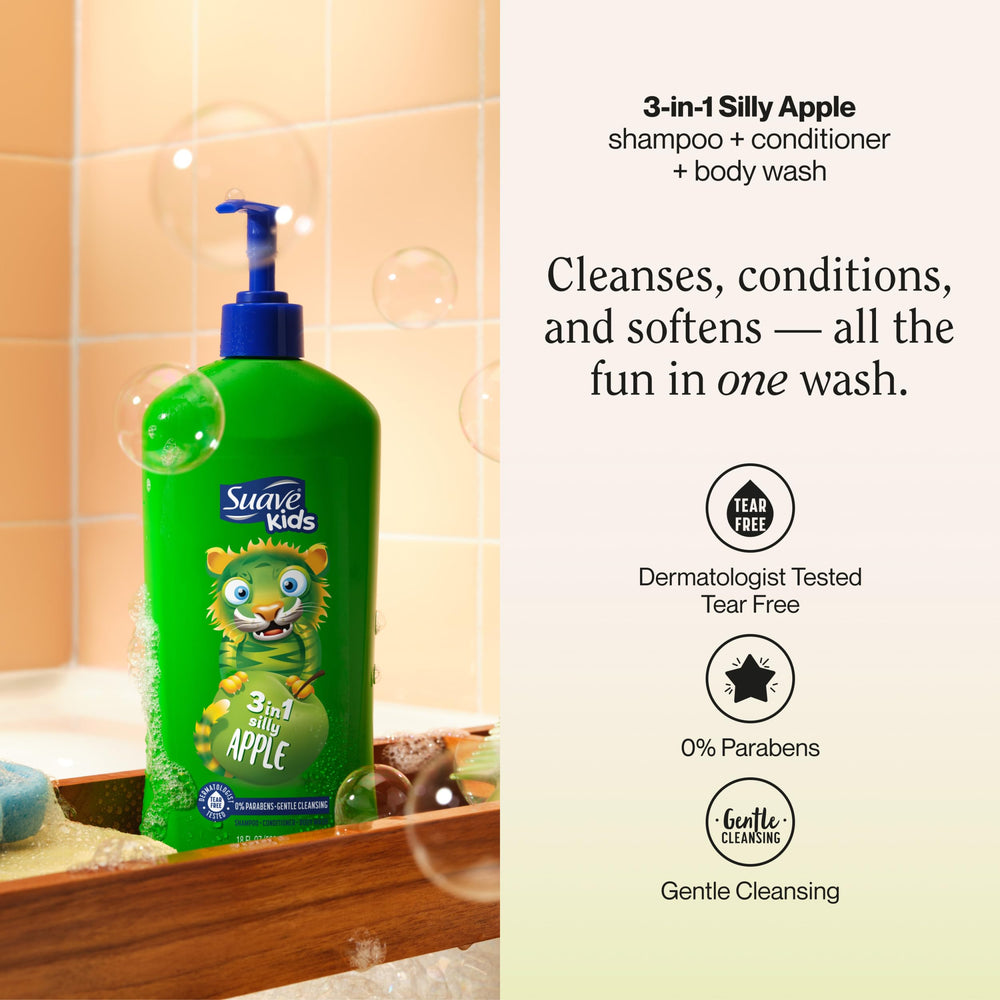 suave kids pump top closeup focused on dispenser and easy one-handed use benefits