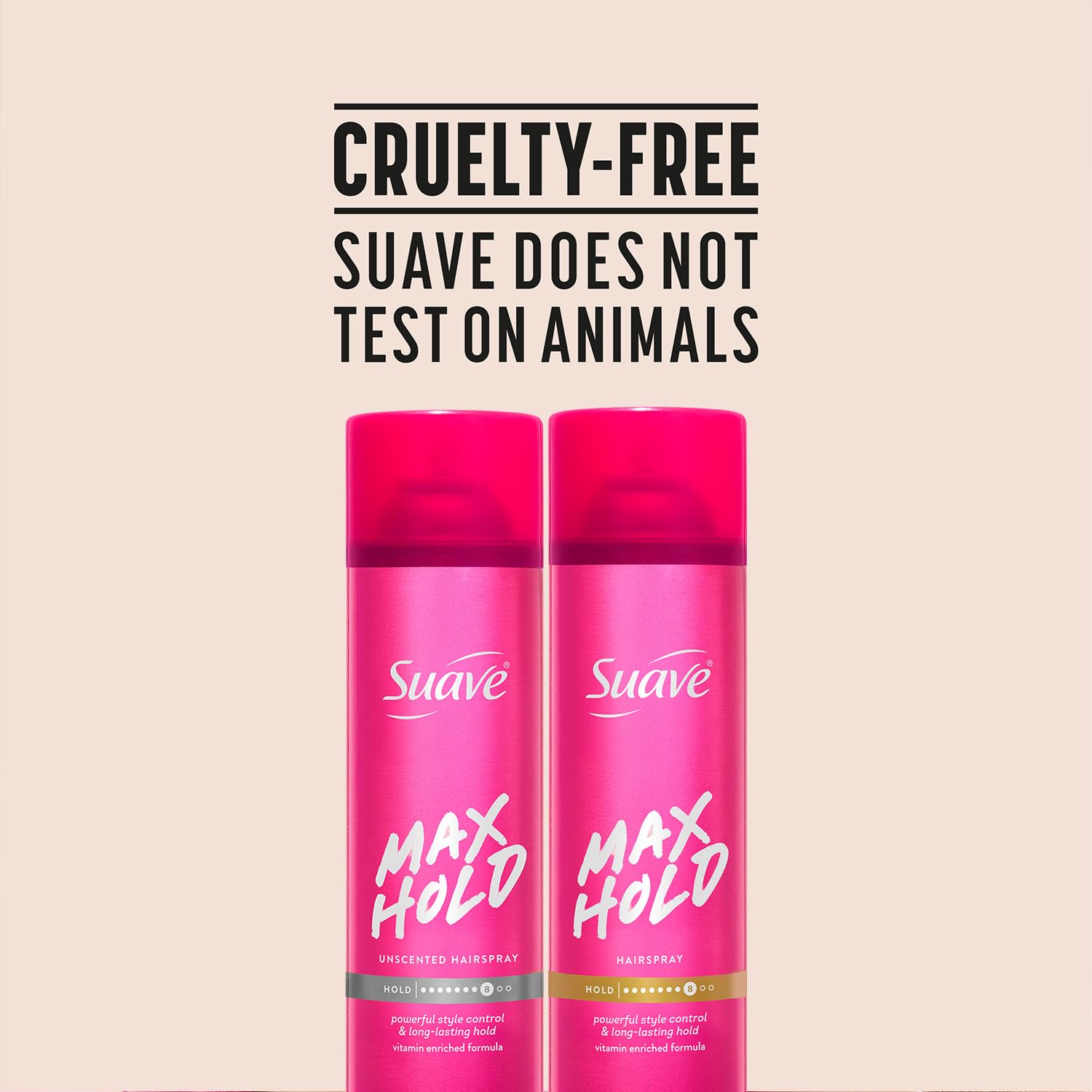 Clear view of Suave label ingredients and vitamin enrichment benefit
